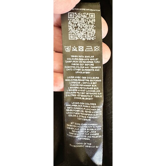 Asos Design Jumpsuit Womens Size 10 Black Flowy Wide Leg Pants Keyhole Back - Picture 13 of 13